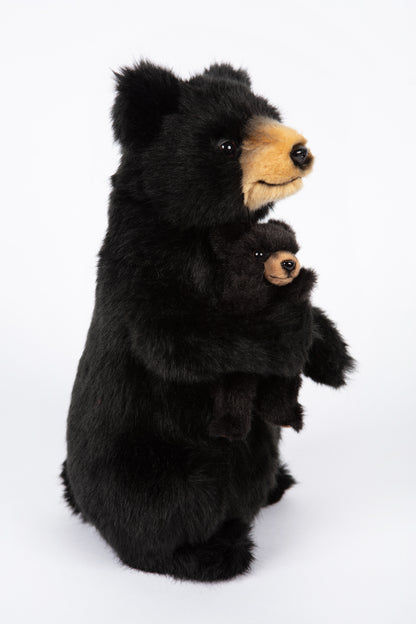 Hansa Black Bear Mama with Baby