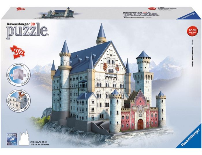Ravensburger Neuschwanstein Castle, 216 Piece 3D Puzzle