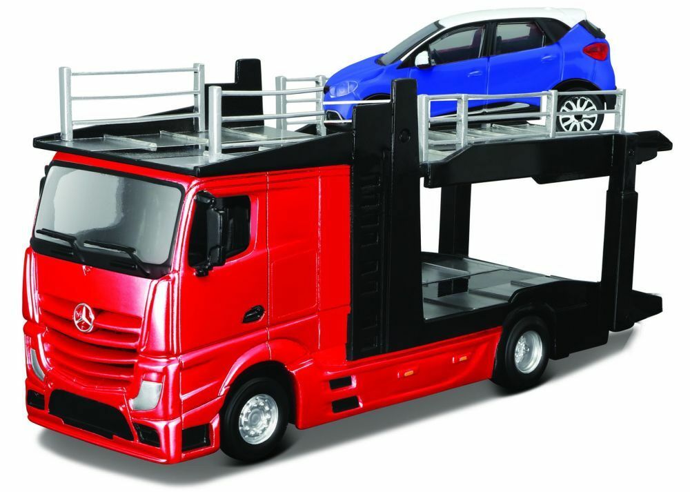 Bburago 1:43 Street Fire Mercedes Benz Actros with 1 Car