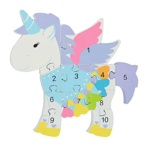Orange Tree Toys Unicorn Number Puzzle