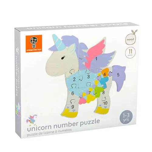 Orange Tree Toys Unicorn Number Puzzle