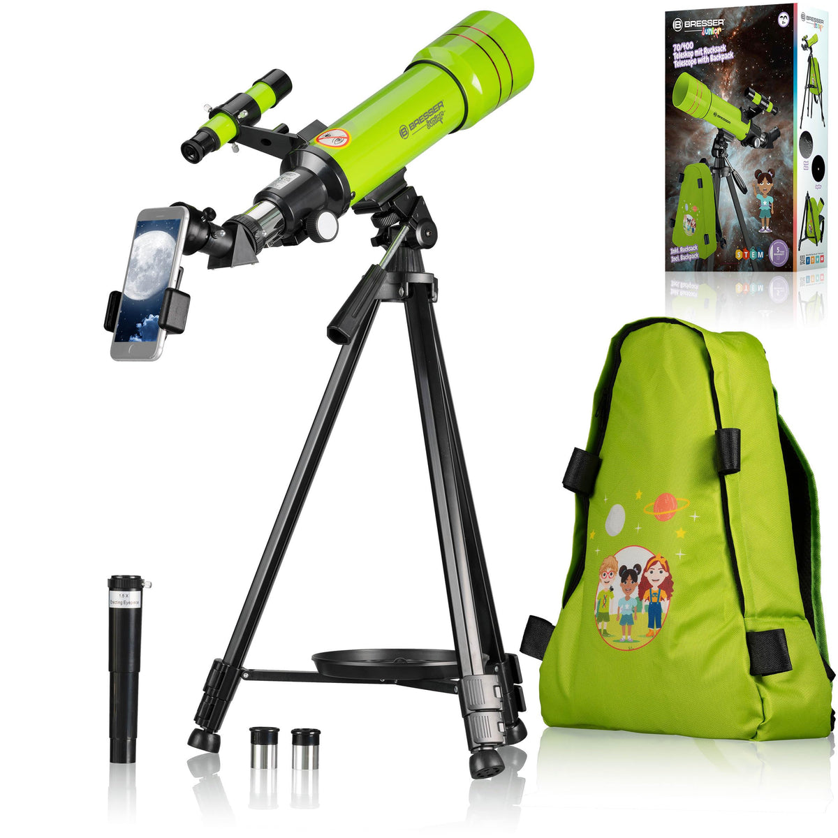 Bresser Telescope 70/400 with backpack green