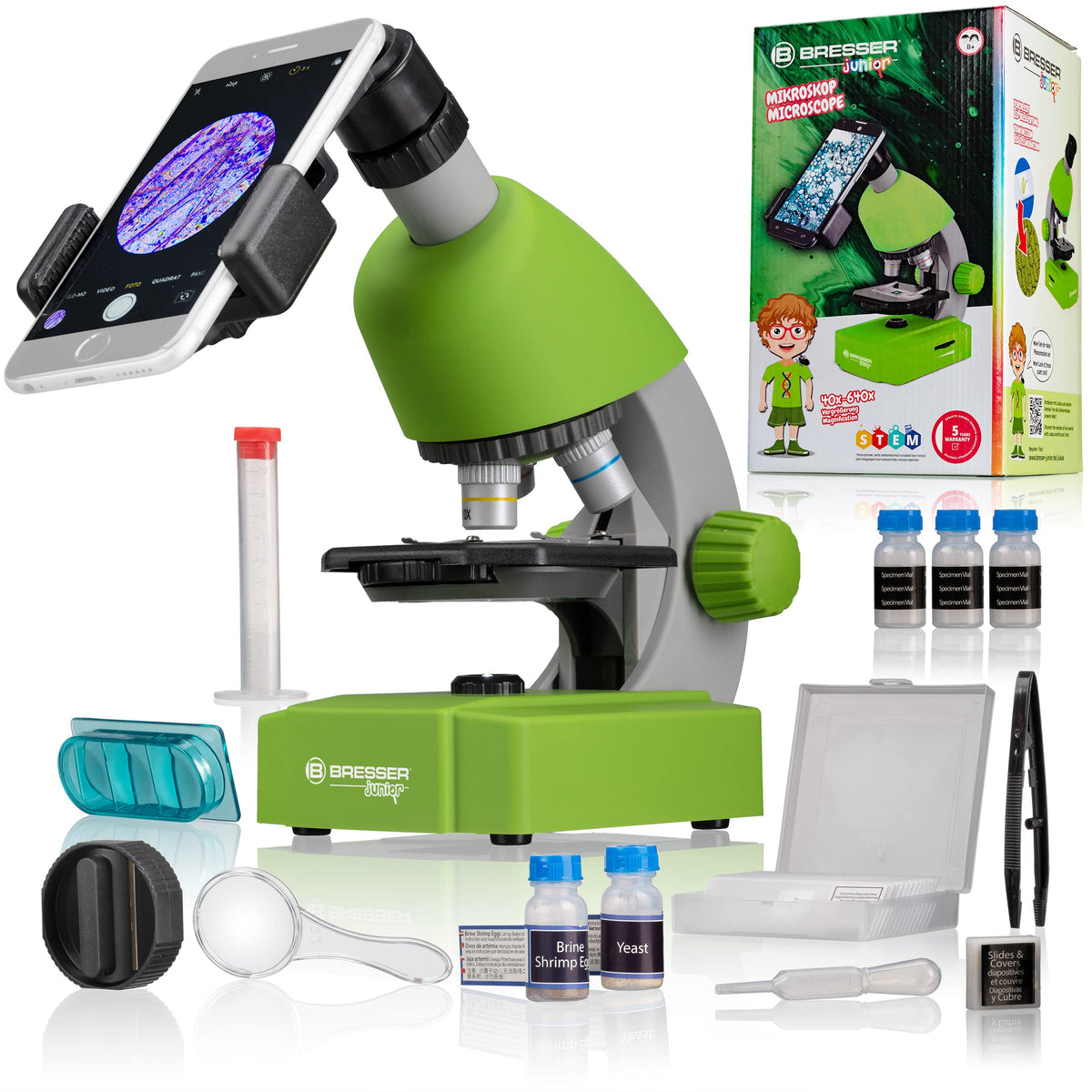 Bresser Microscope 40X-640X Green