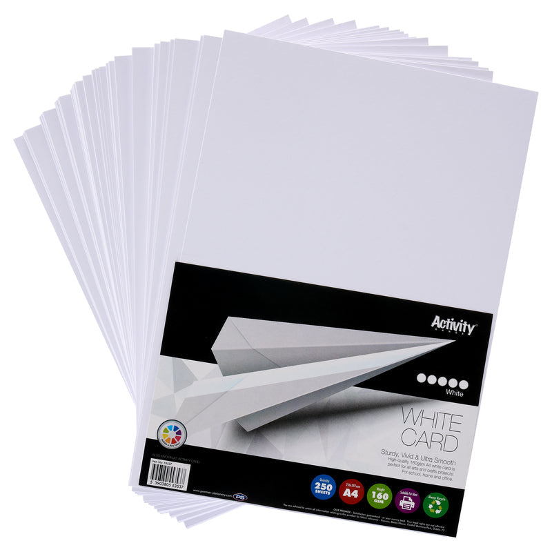 Premier Activity A4 160gsm Card 250 Sheets White