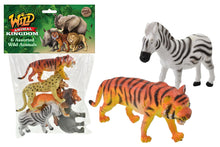 6 Pcs Wild Animals 4" in Pvc Bag