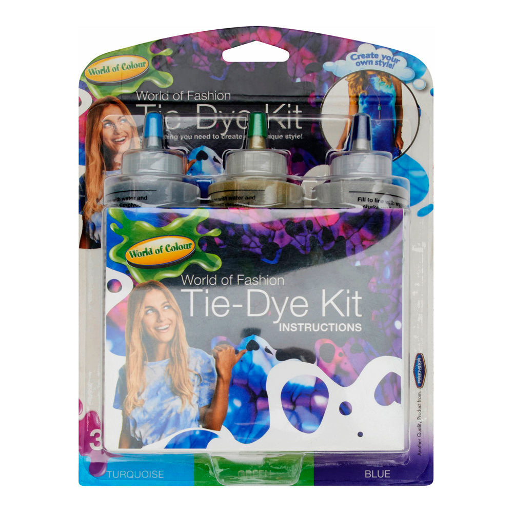 World of Colour TieDye Kit TurquoiseGreenBlue