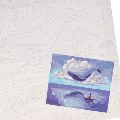 Icon 300x250mm Paint By Numbers Canvas  Whale & Girl