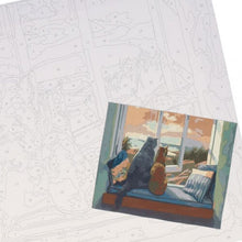 Icon 300x250mm Paint By Numbers Canvas  Cats On Sill