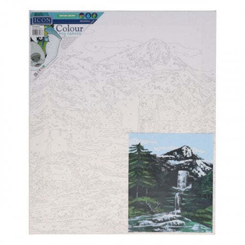 Icon 300x250mm Paint By Numbers Canvas  Waterfall