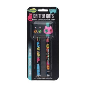 World of Colour Pkt2 Critter Cats Erasable Pens