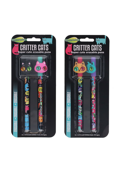 World of Colour Pkt2 Critter Cats Erasable Pens