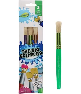 World of Colour Pkt3 Big Grip Brush Set  Round Toddler