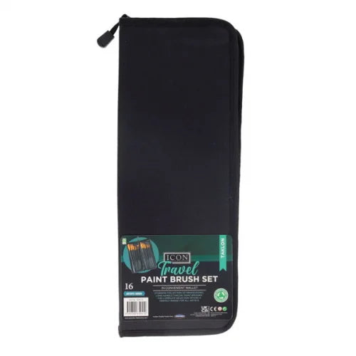 Icon Pkt16 Travel Paint Brush Set  Taklon