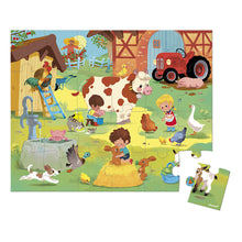 Janod Puzzle A Day At The Farm - 24 Pcs