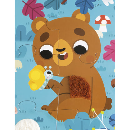 Janod Tactile Puzzle "Forest Animals" - 20 Pcs
