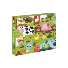 Janod Tactile Puzzle "Farm Animals" - 20 Pcs