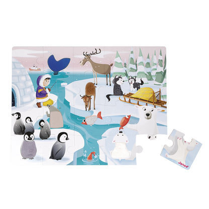 Janod Tactile Puzzle "Life On The Ice" -20 Pcs