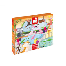 Janod Tactile Puzzle A Day At The Zoo - 20 Pcs
