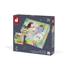 Janod Farm - 9 Farm Animal-Themed Cardboard Blocks
