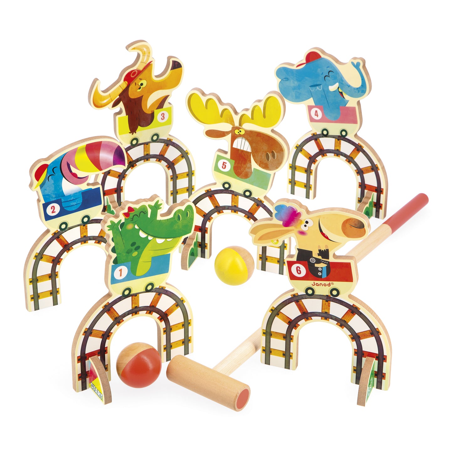 Janod Applepop - Rollercoaster Croquet Set