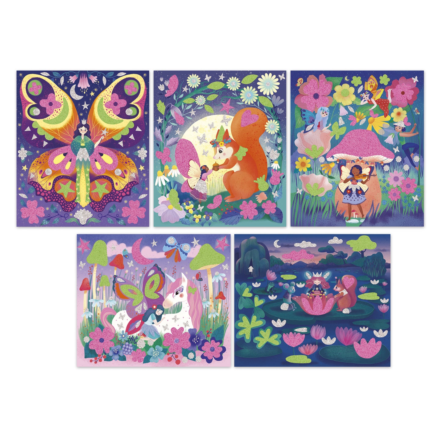Janod Magic Fairies - Foam Stickers + Phospho. Sands