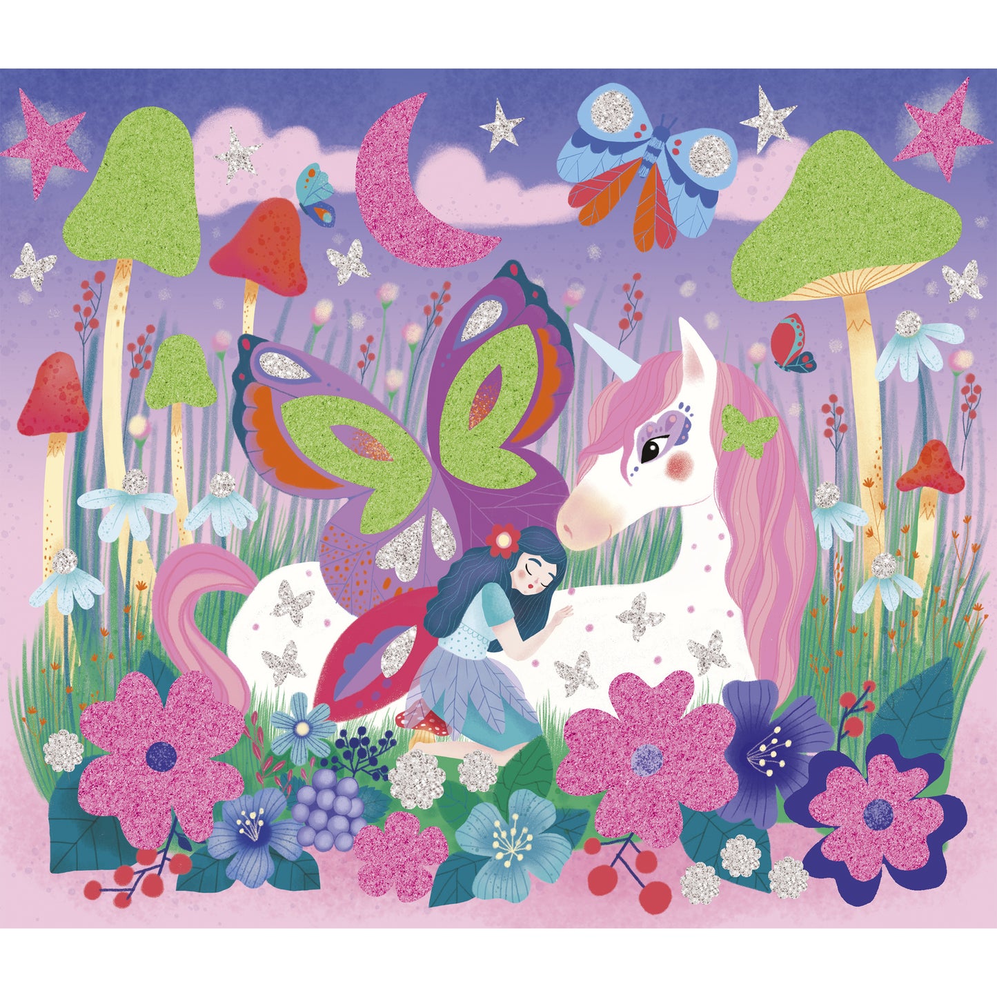 Janod Magic Fairies - Foam Stickers + Phospho. Sands