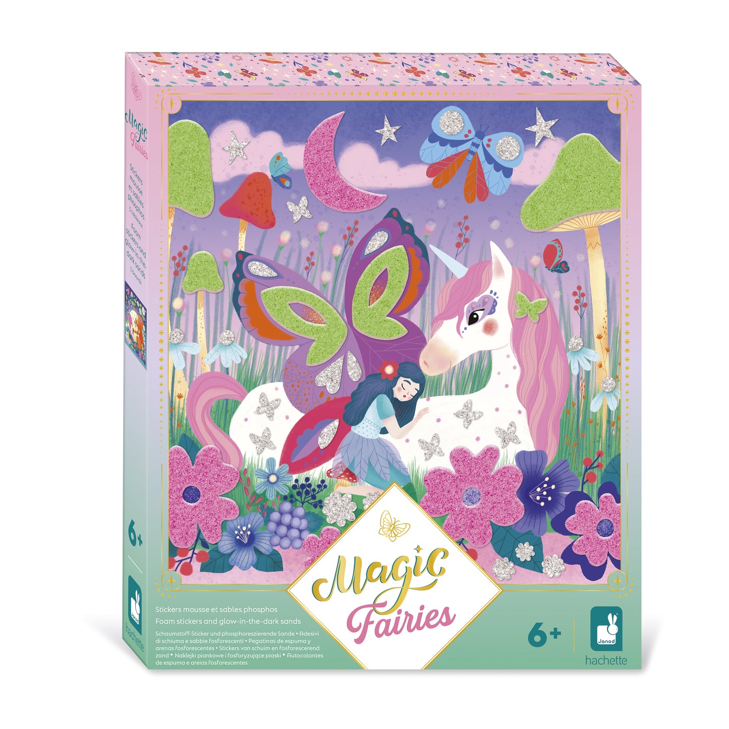Janod Magic Fairies - Foam Stickers + Phospho. Sands