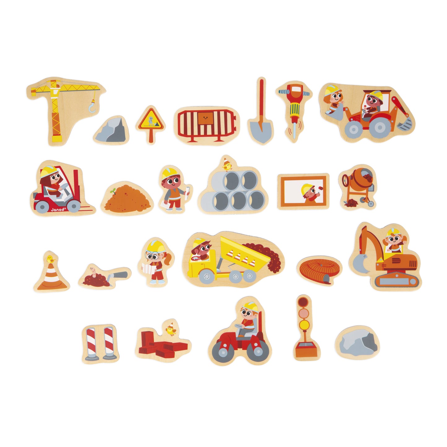 Janod 24 Construction Equipment Magnets