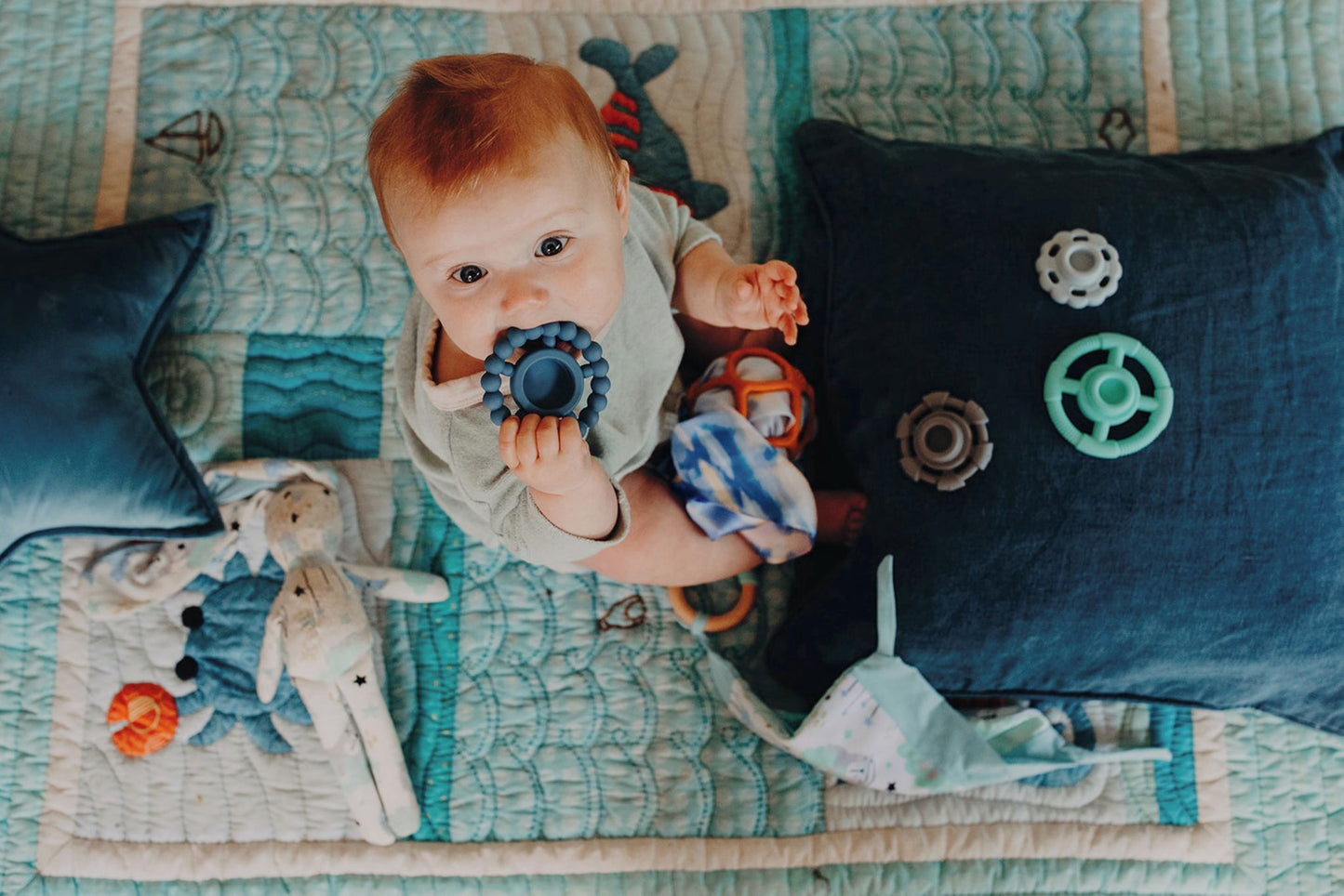 Jellystone Rainbow Stacker & Teether Toy - Ocean