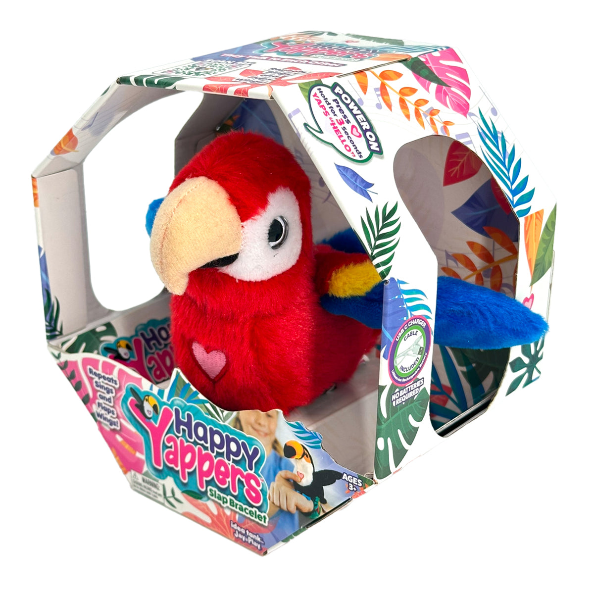 Rainbow Designs  Happy Yappers Red Parrot