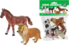 6 Pcs Farm Animals 4" Height Pvc Bag