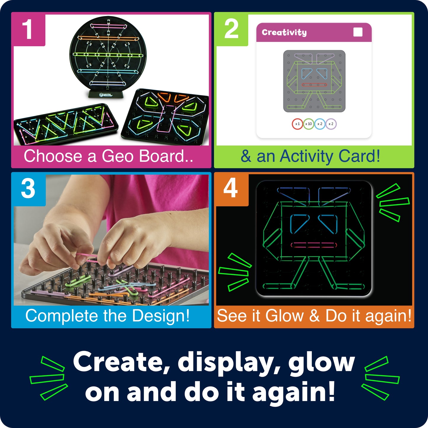 Learning Resources STEM Explorers Geo-Glow Art