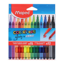 Maped Pkt15 Colouring Markers & Pkt12 Non Sharpen Colouring Pencils