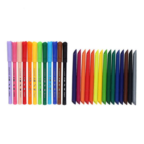 Maped Pkt15 Colouring Markers & Pkt12 Non Sharpen Colouring Pencils