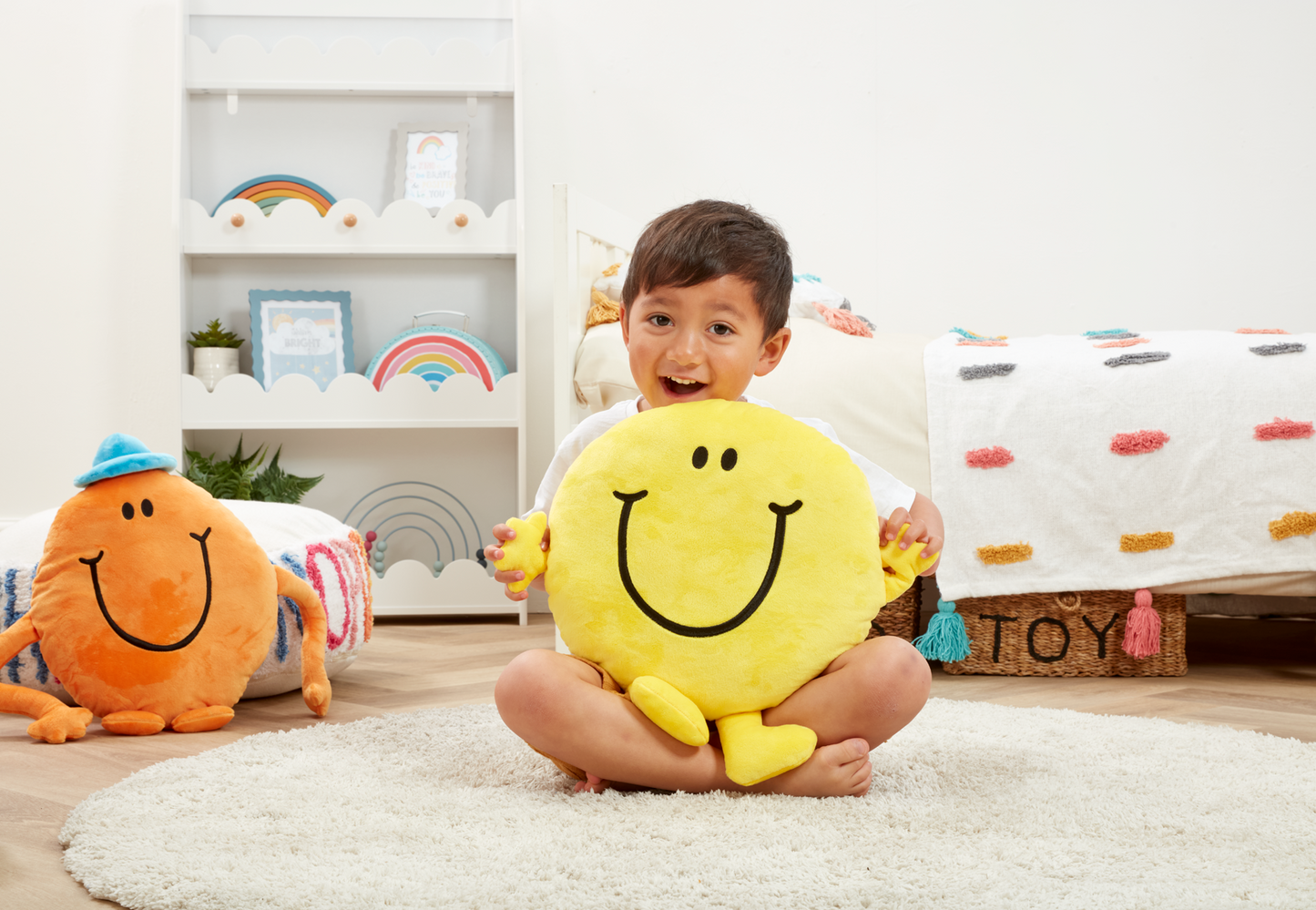 Rainbow Designs  Mr. Happy Large Cushion