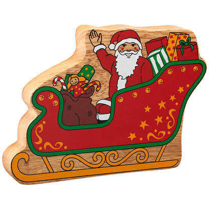 Lanka Kade Natural Red Santa Claus In A Sleigh