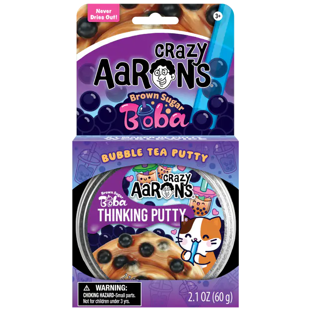 Crazy Aaron's  Thinking Putty 3.5" - Brown Sugar Boba