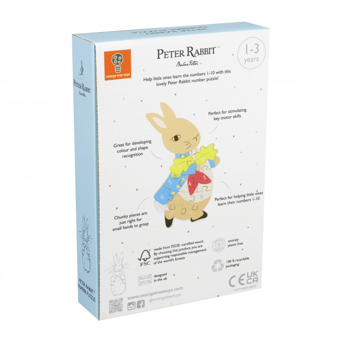 Orange Tree Toys Number Puzzle Peter RabbitTM (FSC®)