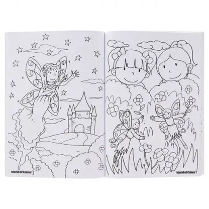 World of Colour A4 48Pg Perforated Colouring Book Girls