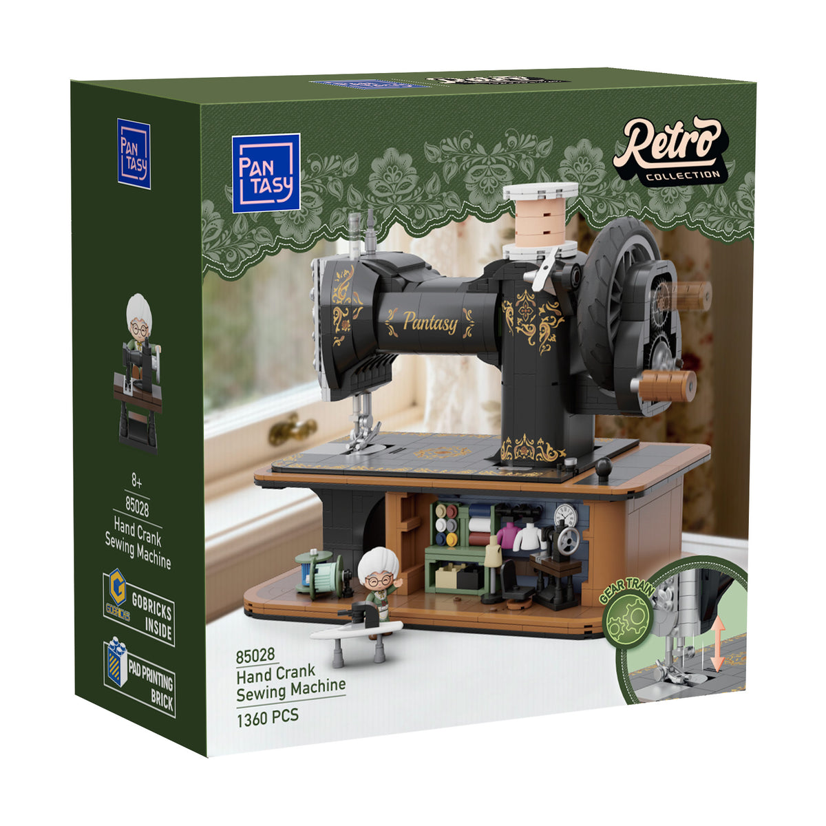 Pantasy Antique Hand Crank Sewing Machine - 1360 pcs