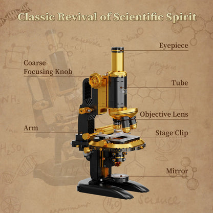Pantasy Retro Microscope with Accessories Set - 1107 pcs