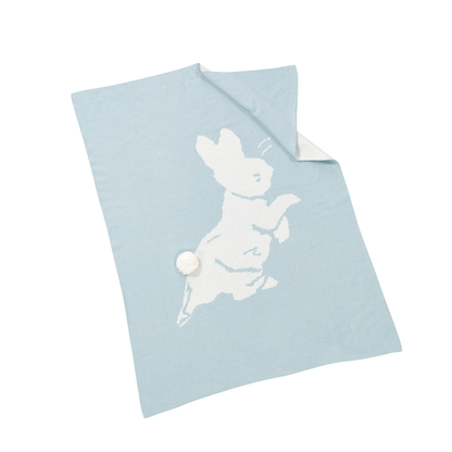 Rainbow Designs  Peter Rabbit Signature Knitted Blanket with Soft Toy
