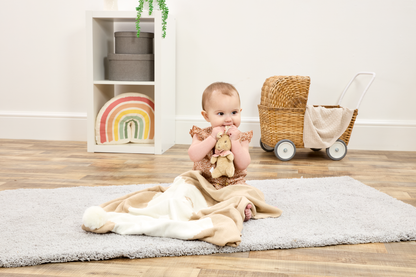 Rainbow Designs  Flopsy Bunny Signature Knitted Blanket with Soft Toy