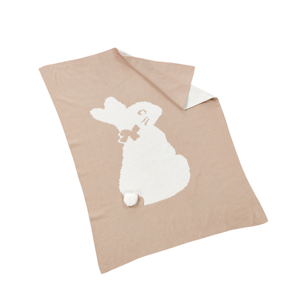 Rainbow Designs  Flopsy Bunny Signature Knitted Blanket with Soft Toy