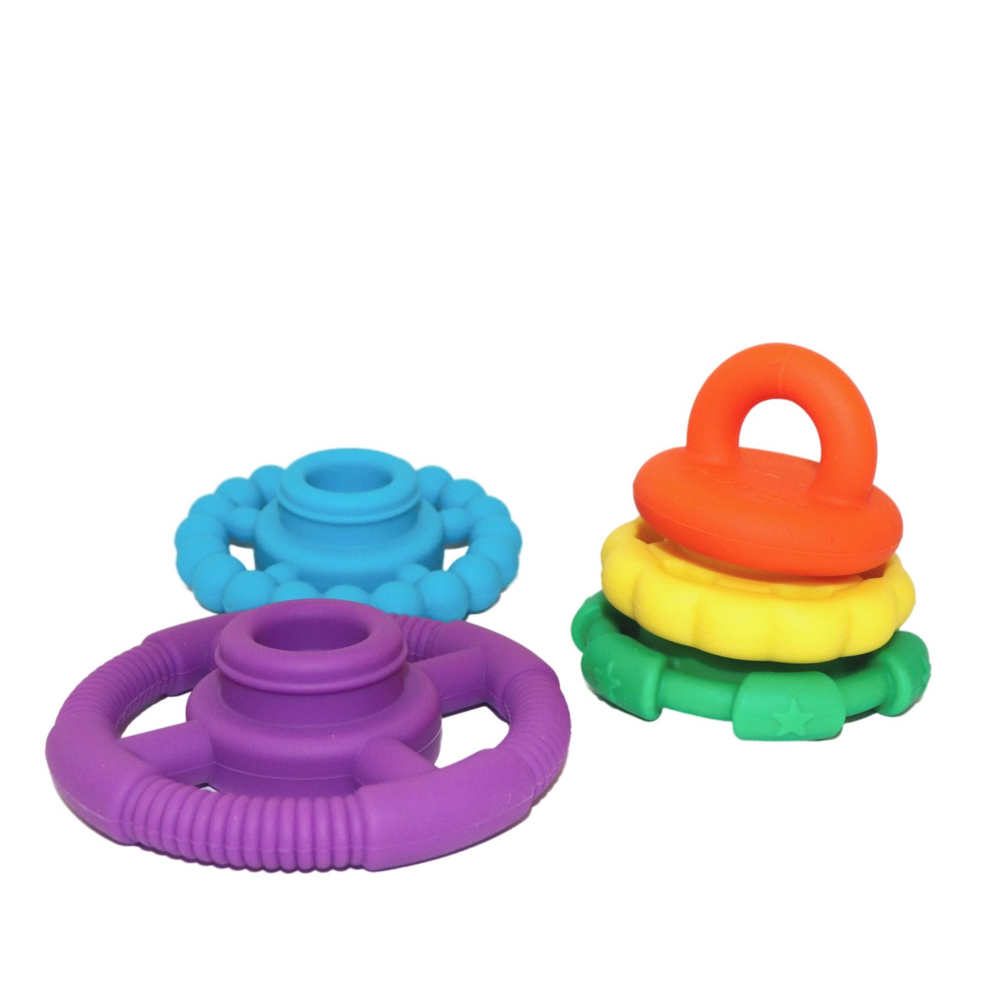 Jellystone Rainbow Stacker & Teether Toy - Bright
