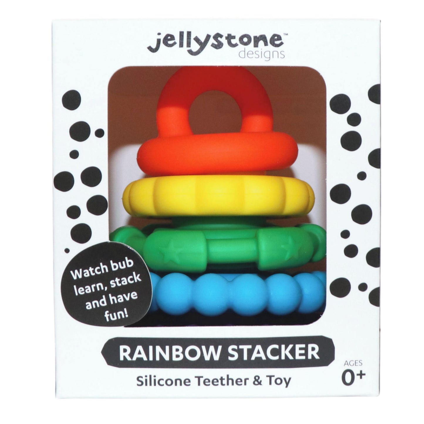 Jellystone Rainbow Stacker & Teether Toy - Bright