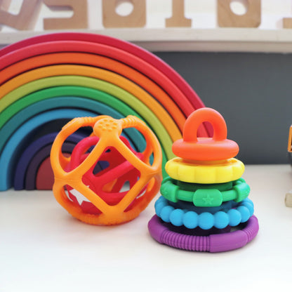 Jellystone Rainbow Stacker & Teether Toy - Bright