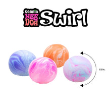 Schylling NeeDoh Swirl Teenie Classic Groovy Glob Marbled Look Stress Ball 4 Pack