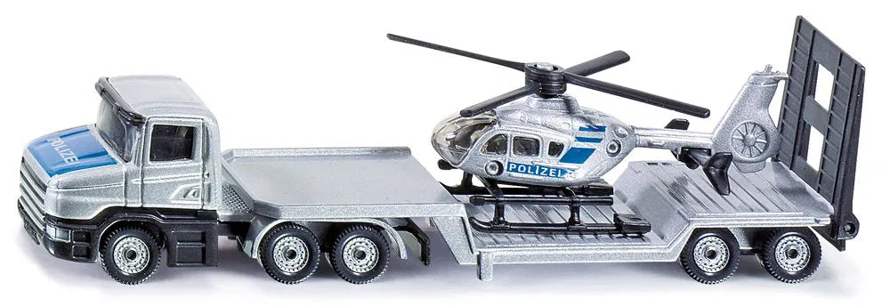 Siku 1:87 Police Low Loader W/Helicopter