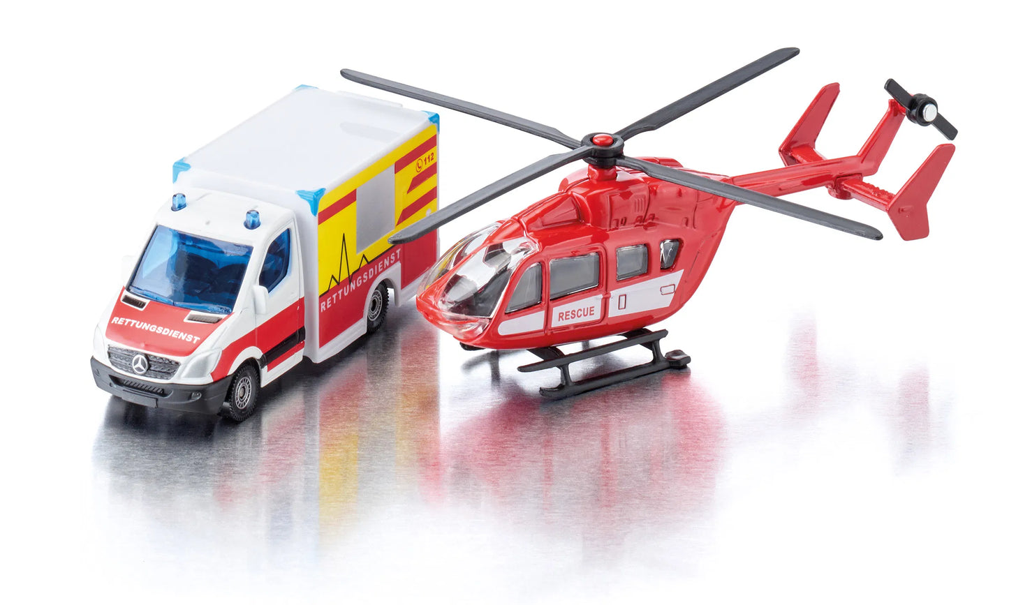 Siku Mercedes-Benz Ambulance & Helicoptor